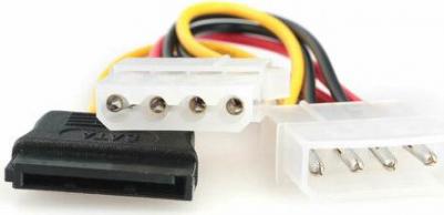 Кабель SATA molex 4pin/molex4pin+sata 15pin 0.15м на 2 устройства CC-SATA-PSY2 – фото 3