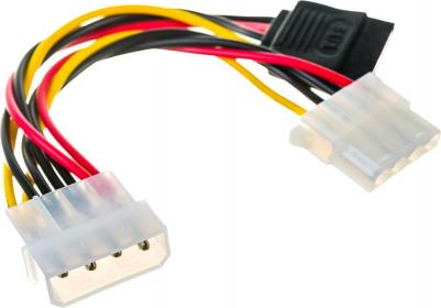 Кабель SATA molex 4pin/molex4pin+sata 15pin 0.15м на 2 устройства CC-SATA-PSY2 – фото 5