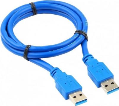 Кабель соединительный USB 3.0 AM-AM 1.0м экранированный синий CCP-USB3-AMAM-1M