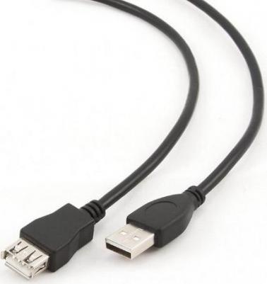Кабель удлинитель USB 2.0 Pro CCF-USB2-AMAF-10, AM/AF 3м, экран, феррит.кольцо, черный, пакет – фото 1