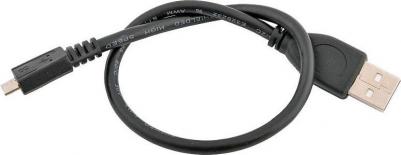 Кабель USB 2,0 Pro AM/microBM 5P, 0,3м, экран, черный, пакет CCP-mUSB2-AMBM-0,3M – фото 1