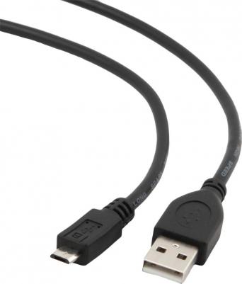Кабель USB 2,0 Pro AM/microBM 5P, 0,3м, экран, черный, пакет CCP-mUSB2-AMBM-0,3M – фото 3
