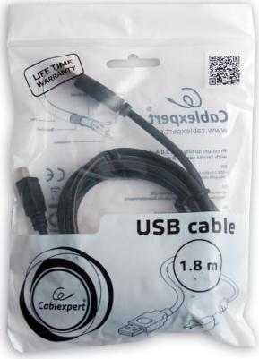 Кабель USB 2,0 Pro AM/miniBM 5P, 1,8м, черный, пакет CCF-USB2-AM5P-6 – фото 3