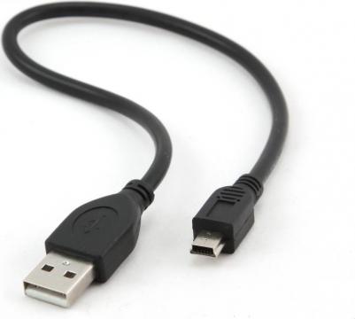 Кабель USB 2.0 miniUSB CCP-USB2-AM5P-1 круглый черный – фото 8