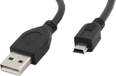 Кабель USB 2.0 miniUSB CCP-USB2-AM5P-1 круглый черный – фото 9