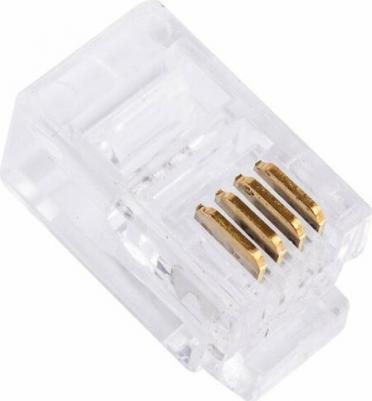 Коннектор RJ-11/RJ-12, 100шт., (MP-6p4c/5)