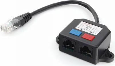 Разветвитель FTP RJ45 T568A/T568B - 2x RJ45 10/100 BASE-T NCA-SP-02 – фото 1