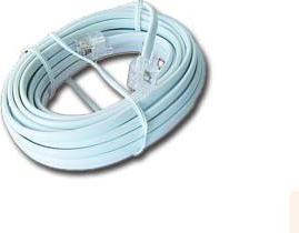 Сетевой кабель TC6P4C-5M 5m White - телефонный – фото 1