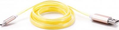 Кабель GM-MEL200FLATY microUSB 1м Yellow