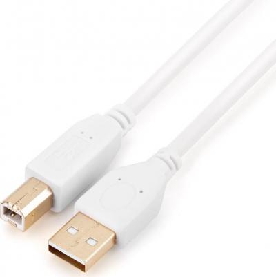 Кабель 00-00028931 USB A (m)-USB B (m) 1.8м ПВХ белый Premium Zip-Lock c подвесом