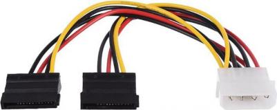Кабель 00-00029040 MOLEX (f)-2SATA (m) 0.2м PVC RoHS