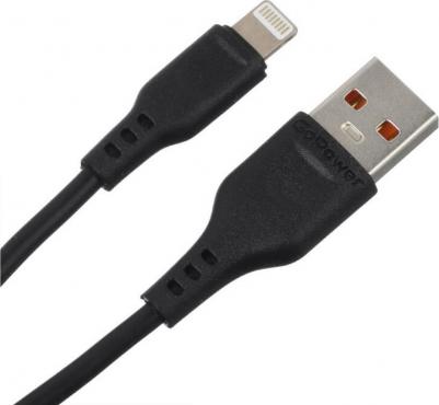 Кабель GP01L USB (m)-Lightning (m) 1.0м 2.4A ПВХ, черный