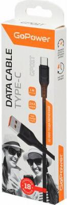 Кабель GP01T USB (m)-Type-C (m) 1.0м 2.4A ПВХ черный (1/800) – фото 2