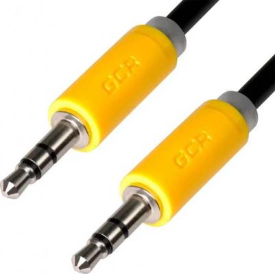 Кабель 0.5m аудио jack 3,5mm/jack 3,5mm черный, желтая окантовка, ультрагибкий, M/M, P – фото 3