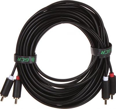 Кабель 7.5m аудио 2 х RCA / 2 х RCA, GOLD, черный – фото 1