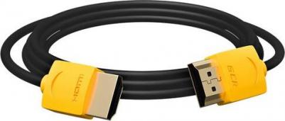 Кабель SLIM 3.0m HDMI 2.0, желтые коннекторы, OD3.8mm, HDR 4:2:2, Ultra HD, 4K 60 fps 60Hz, 3D, AUDIO, 18.0 Гбит/с, 32/32 AWG