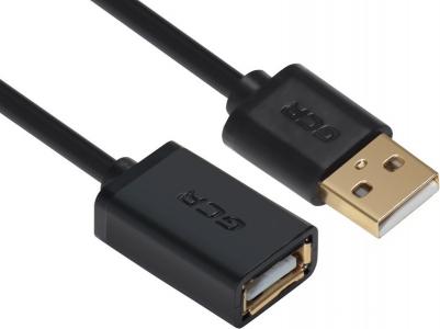 Кабель-удлинитель USB 2.0(Am)-USB 2.0(Af), экранированный, 50см, черный GCR-UEC6M-BB2S-0.5m – фото 2