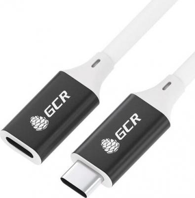 Кабель usb type-c - usb type-c GCR-UC24 0.5 м белый, черный