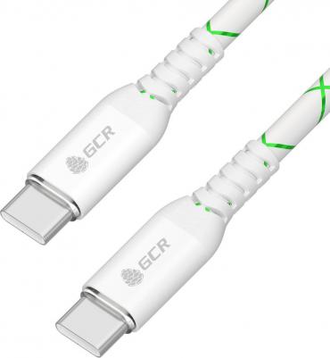 Патч-корд Кабель 1.0m Type C-C POWER DELIVERY 18 W, бело-зеленый, AL case белый, белый ПВХ