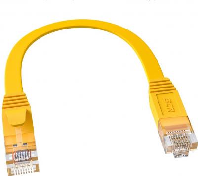 Патч-корд плоский UTP cat.6 10 Гбит/с компьютерный кабель для интернета 0,5м – фото 1