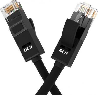 Патч-корд PROF плоский прямой 2.0m, UTP медь кат.6, черный, 30 AWG – фото 3