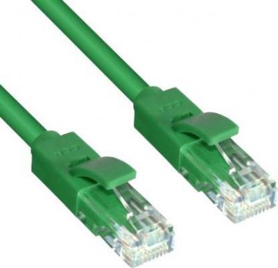 Патч-корд UTP 5E категории 0.5м GCR-LNC05-0.5m многожильный зеленый – фото 2