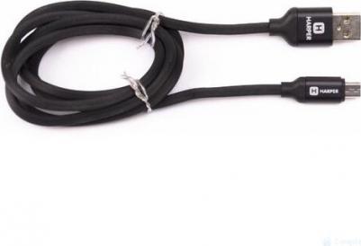 Кабель SCH-330, USB A(m), micro USB B (m), 1м, черный – фото 2