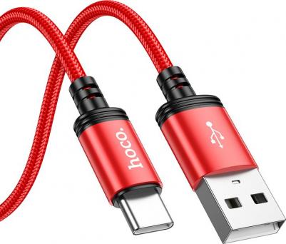 Дата-кабель USB 3.0A для Type-C X89 нейлон 1м Red – фото 1