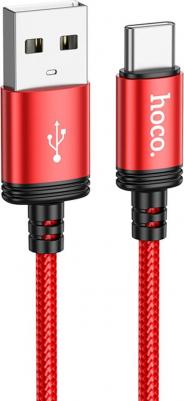 Дата-кабель USB 3.0A для Type-C X89 нейлон 1м Red – фото 3