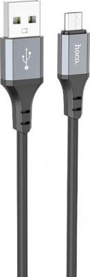 Data кабель USB X86 micro usb, 2,4A, 1 метр, черный – фото 2