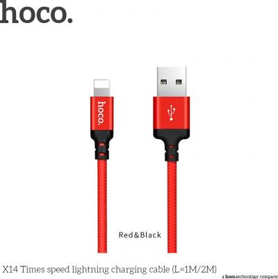 Кабель х14 Lightning 2м Red/Black – фото 16
