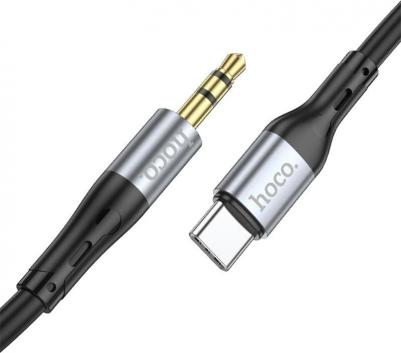 Кабель UPA22 Type-C на 3.5mm male AUX, 1 метр, для автомобильной стереосистемы, наушников, колонок, телефона 6931474769497 – фото 1