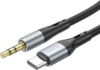 Кабель UPA22 Type-C на 3.5mm male AUX, 1 метр, для автомобильной стереосистемы, наушников, колонок, телефона 6931474769497