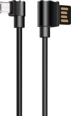 Кабель USB 2.0 A (m) - micro USB 2.0 B (m) 1.2м угловой U37 Long Roam - Черный – фото 3