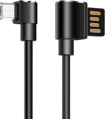 Кабель USB 2.0 A (m) - micro USB 2.0 B (m) 1.2м угловой U37 Long Roam - Черный – фото 4