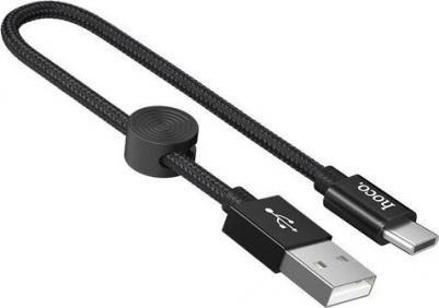 Кабель USB 2.0 A (m) - USB Type-C (m) 0.25м X35 - Черный