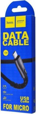 Кабель USB Micro USB U58 1.2m черный – фото 1