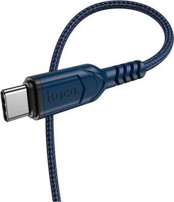 Кабель X59 Victory USB на Type-C, 3A, 1 метр синий, для зарядки гаджетов и передачи данных