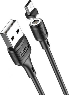 Магнитный кабель USB 2.0 A (m) - micro USB 2.0 B (m) 1м X52 Sereno - Черный – фото 1