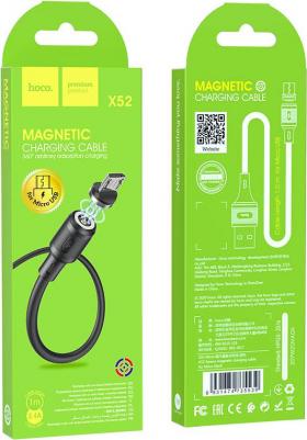 Магнитный кабель USB 2.0 A (m) - micro USB 2.0 B (m) 1м X52 Sereno - Черный – фото 2