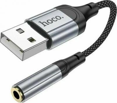 Переходник с USB на 2 Jack 3.5мм (нашуники+микрофон), LS37, черный – фото 3