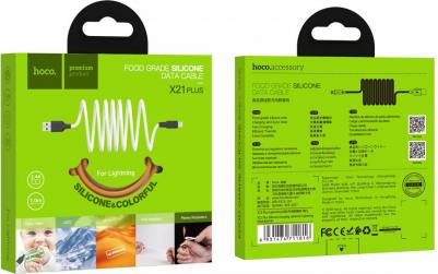 USB кабель X21 Lightning 8-pin оранжевый, 1 м – фото 4