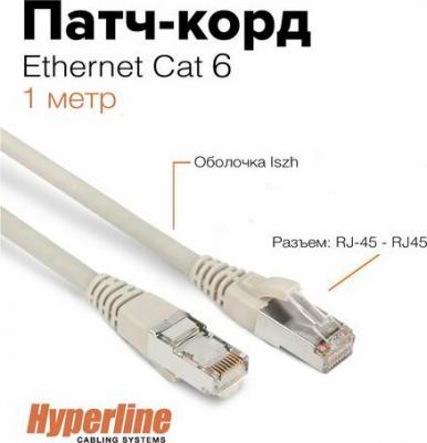 Экранированный патч-корд PC-LPM-STP-RJ45-RJ45-C6-1M-LSZH-GY – фото 2