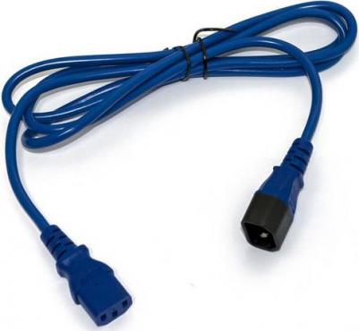 Кабель питания IEC-320-C13-IEC-320-C14, 10A, 50см, синий