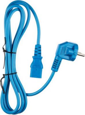 Кабель питания компьютера PWC-IEC13-SHM-1.8-BL, 10A, угловая вилка, 1.8м, цвет синий – фото 2