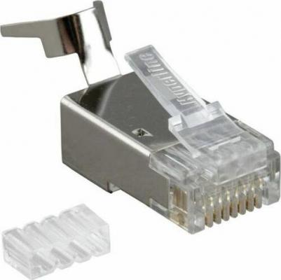 Сетевой коннектор под витую пару RJ-458P8C PLUG-8P8C-UV-C6-TW-SH-10