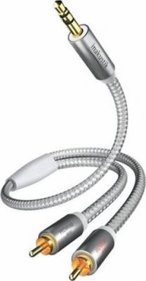 Кабель Premium MP3 2RCA - Jack 3.5, 5м Grey