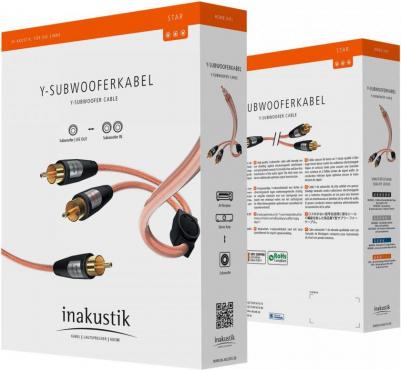 Кабель сабвуферный 1xRCA - 2xRCA 0030822 Star Y Sub 2.0m – фото 1