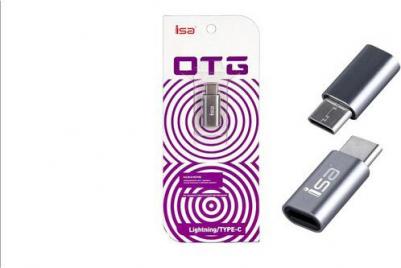 Переходник адаптер для Apple, Lightning to Type-C, G-06, OTG, Серый – фото 2