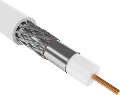 Кабель коаксиальный RG-59, 100м, белый [cc1-r5f1-111-100-g]